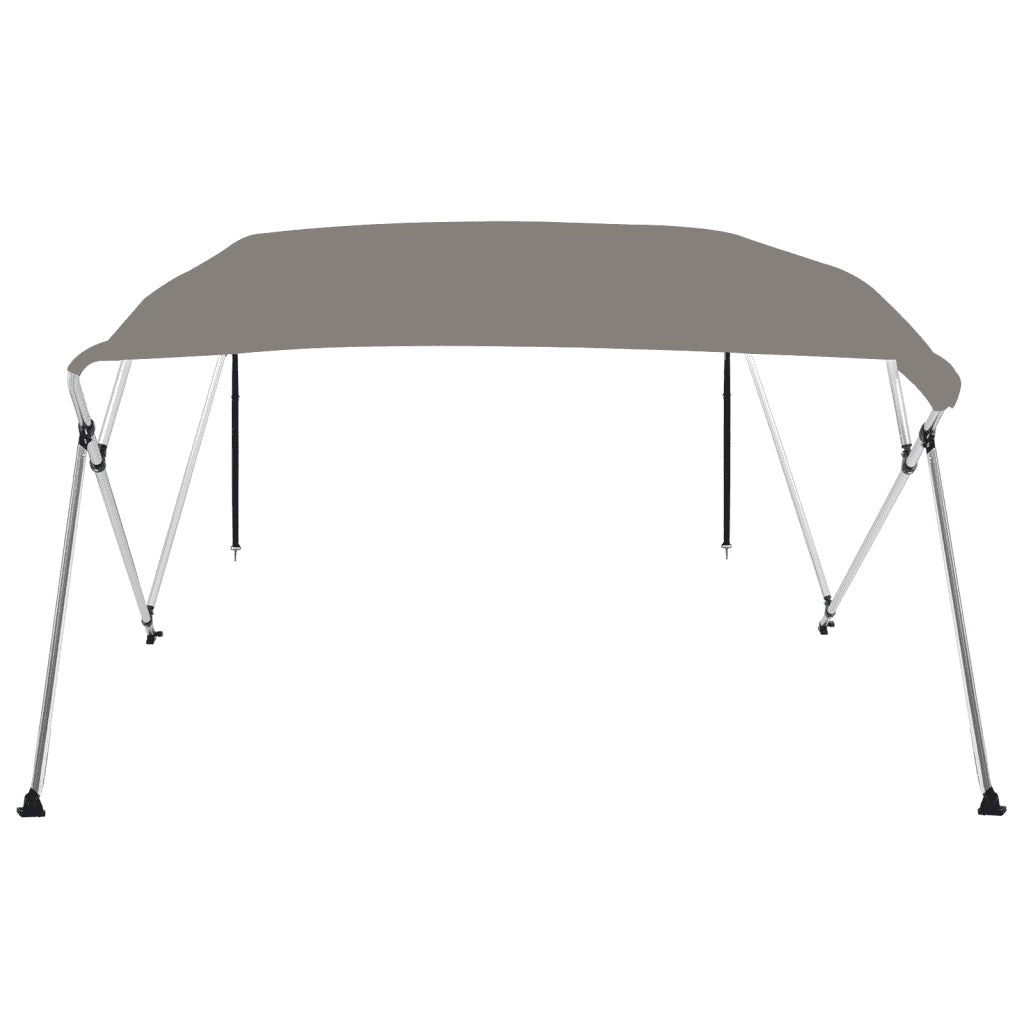 Bimini di Prua con Tendalino 4 Archi Grigio 243x244x137 cm CFW6601595