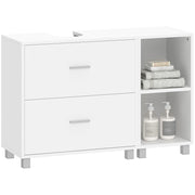 Mobile Sottolavabo con 2 Cassetti e 2 Ripiani Aperti ¨C Xylo ¨C Bianco 90x30x60 cm