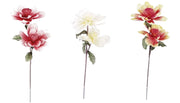 1 Pezzo Set 2 Fiori Artificiali con Ramo Magnolia 95 cm 3 Colori