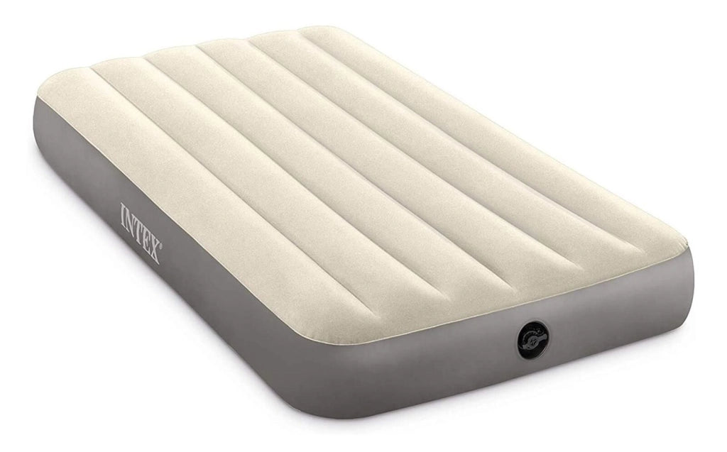 Intex 64101 Dura-Beam Single-High Materasso Gonfiabile Singolo Fiber-Tech 99x191x25 cm 136 Kg colore Crema