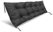 Cuscino da giardino AIO FACTORY 120x40 cm impermeabile nero per panca in pallet