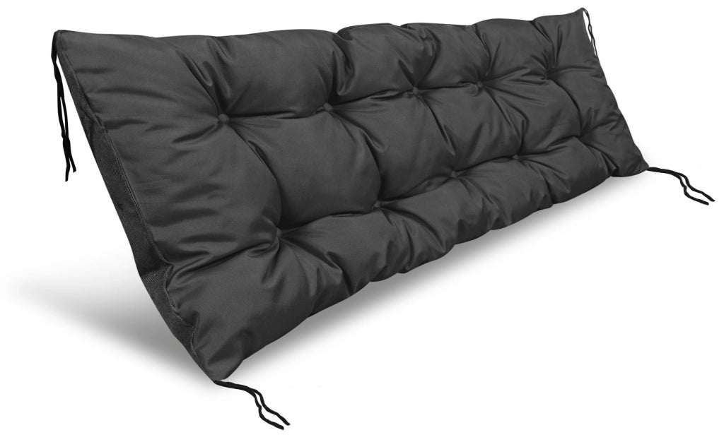 Cuscino da giardino AIO FACTORY 120x40 cm impermeabile nero per panca in pallet