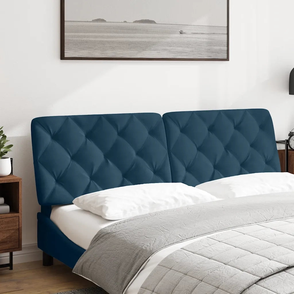 Cuscino Testiera Blu 160 cm in Velluto 374737