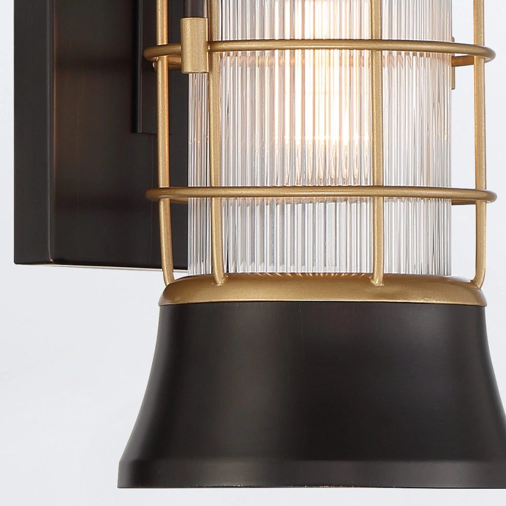 Applique esterna industriale bronzo oro E27 IP44 Quintiesse