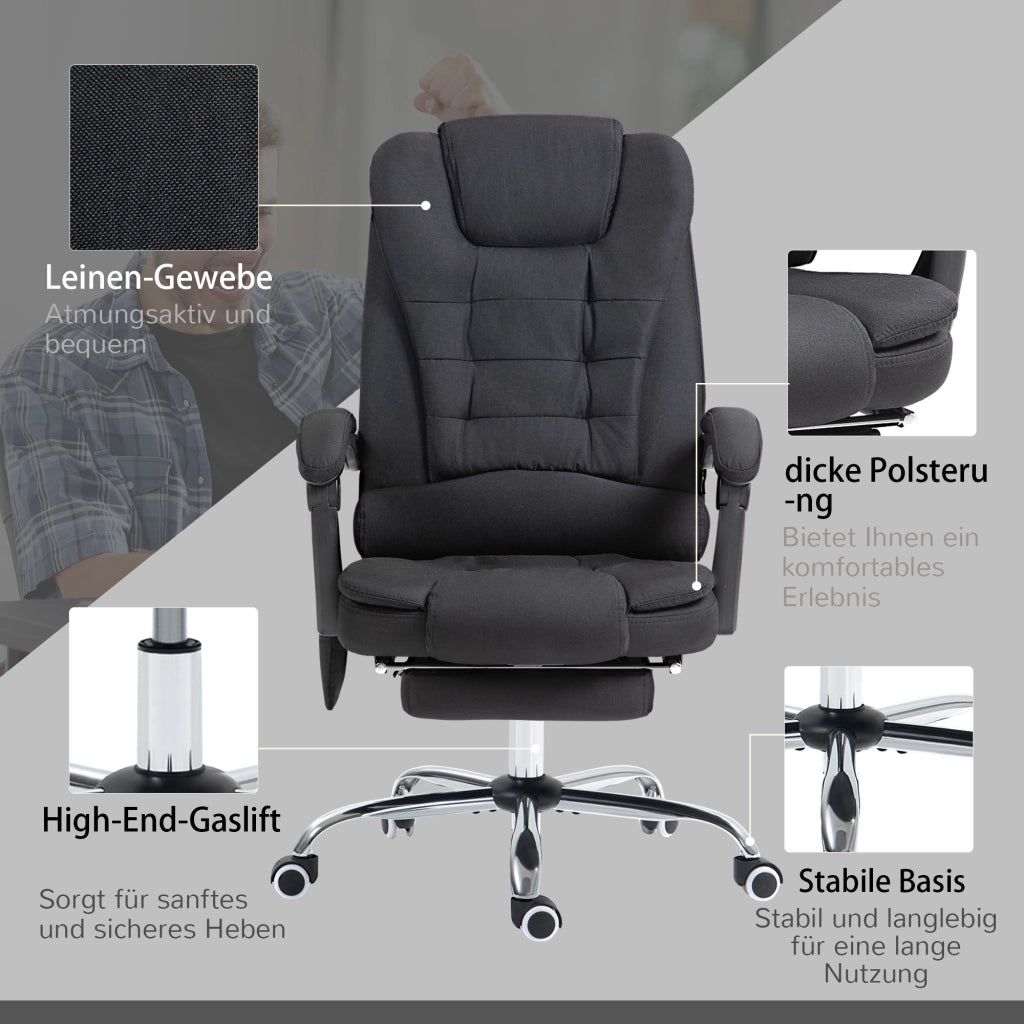 Sedia da ufficio massaggiante ¨C zephmum ¨C nero