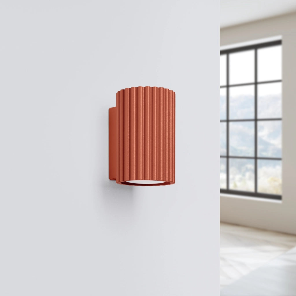 Lampada da parete KARBON 10 rosso ocra