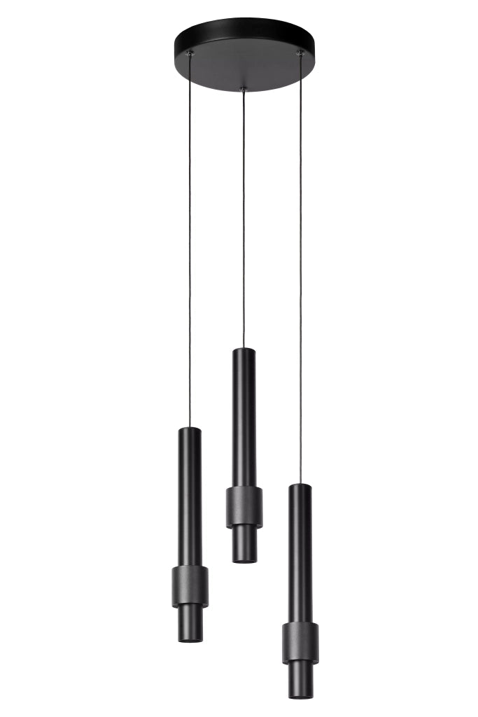 Lampada a sospensione Lucide Margary LED 3 luci nera