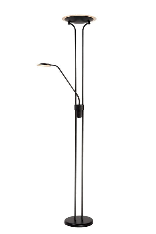Lampada da terra Lucide Champion LED 24W 3000K nera lettura