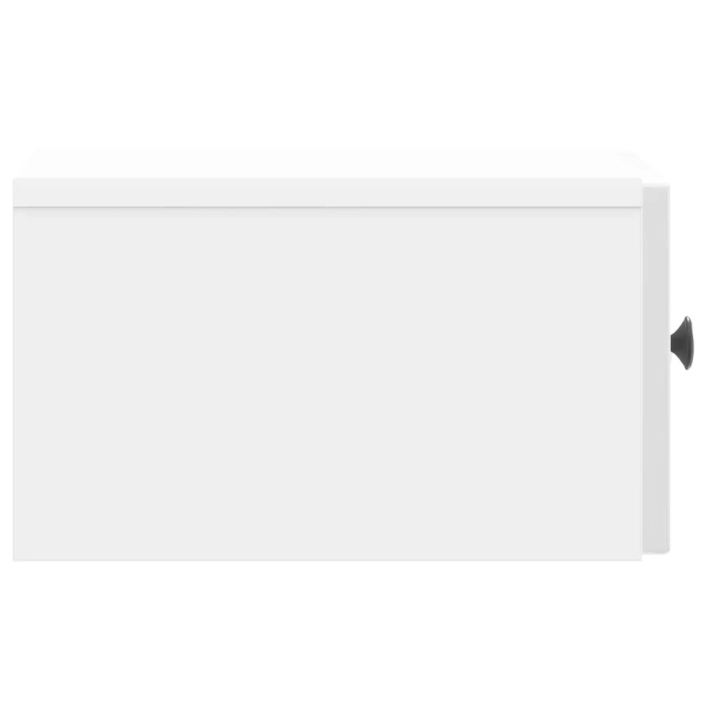 Mobiletto da notte a muro 2 pcs Bianco Lucido 33 x 34,5 x 20 cm 897924