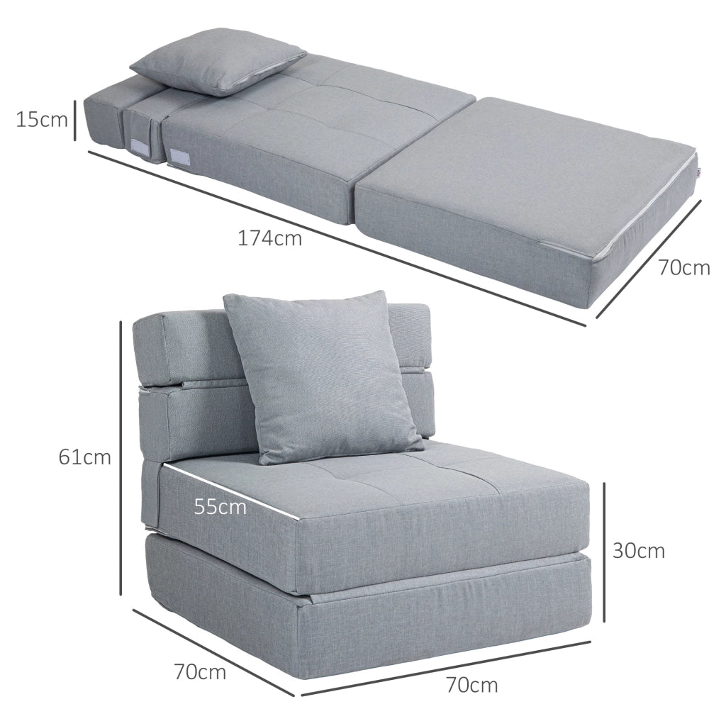 Poltrona letto ¨C Minimal ¨C grigio chiaro