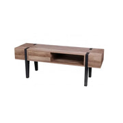 Mobile TV LOVY - Legno con Piedi in Metallo Nero, 1 Cassetto e 1 Vano