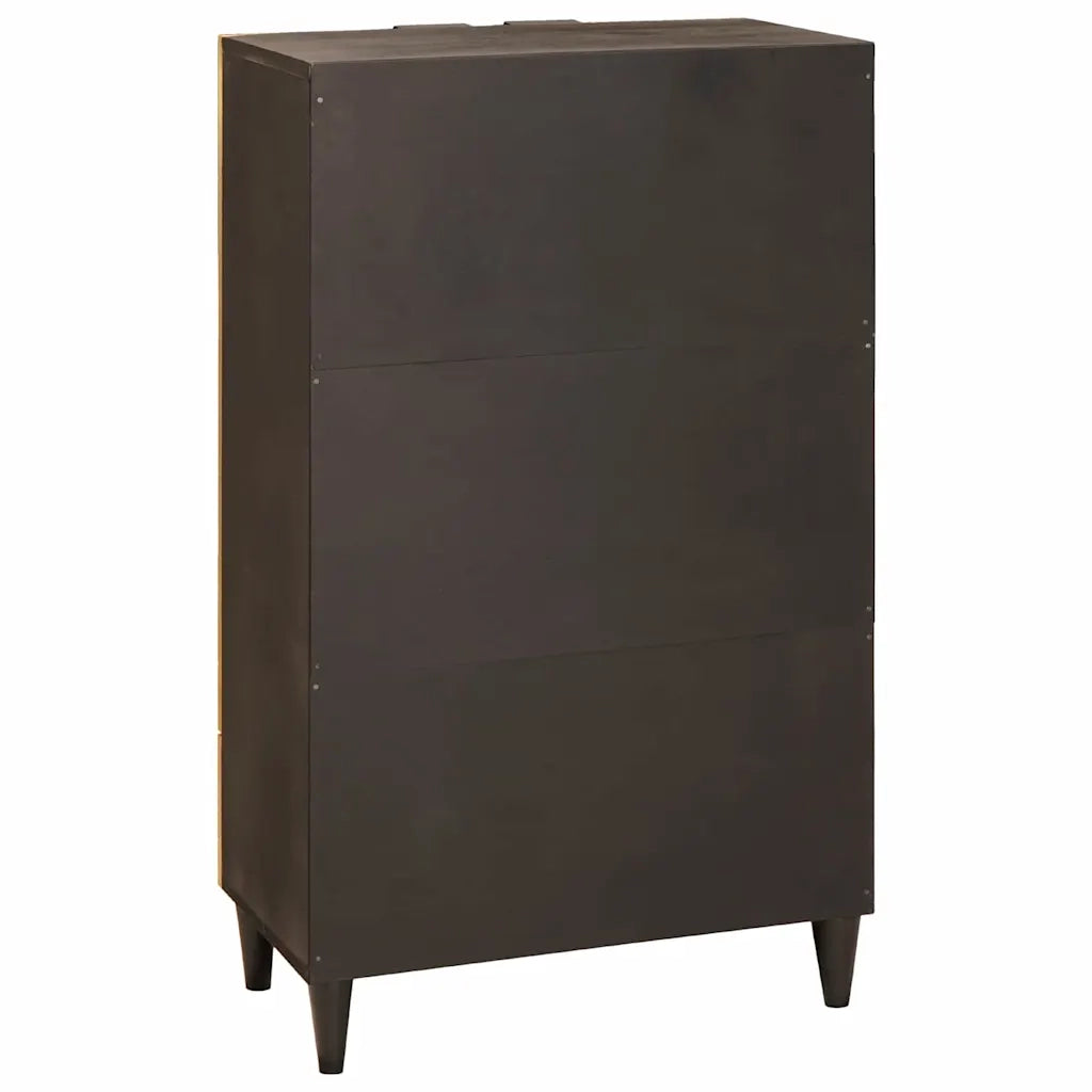 Mobile laterale con cassetto Nero e Oro 60 x 33,5 x 100 cm 4017858