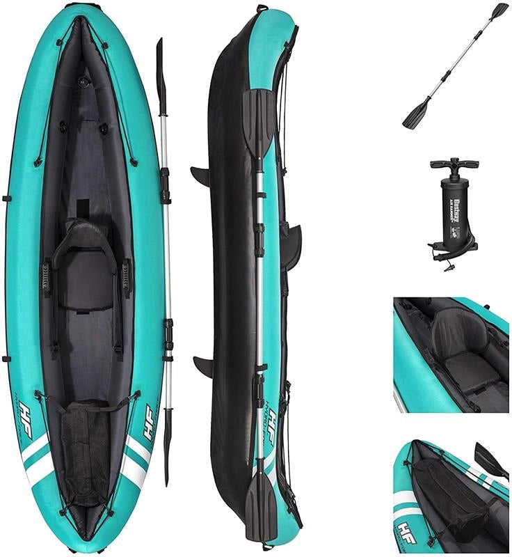 BESTWAY KAYAK GONFIABILE VENTURA BLU E NERO 280 X 86 CM