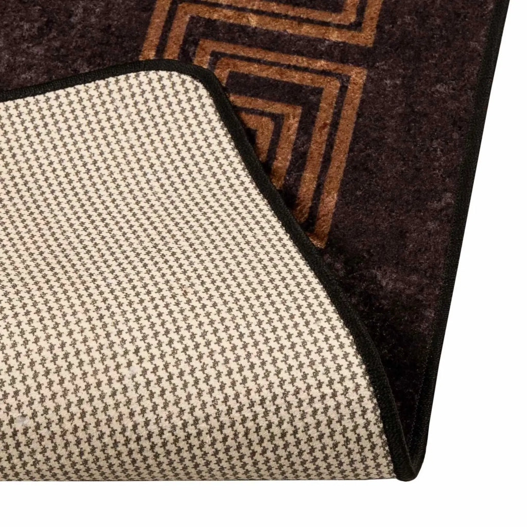 Runner Tappeto MARSA Nero 80 x 250 cm Poliestere e PVC 42023288