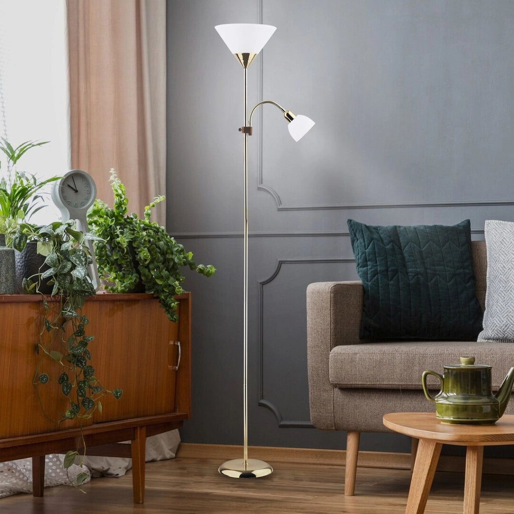 Lampada da terra doppia Action 4060 Rabalux E27/E14 oro