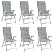 Cuscini Sedia Schiena Alta 6 Grigio Mélange 120x50x4 Tessuto 4002414