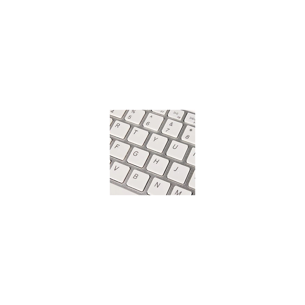 Trade Shop - Tastiera Qwerty Bluetooth Wireless Per Tablet Smartphone Smart Tv Pc Bianca Slim -