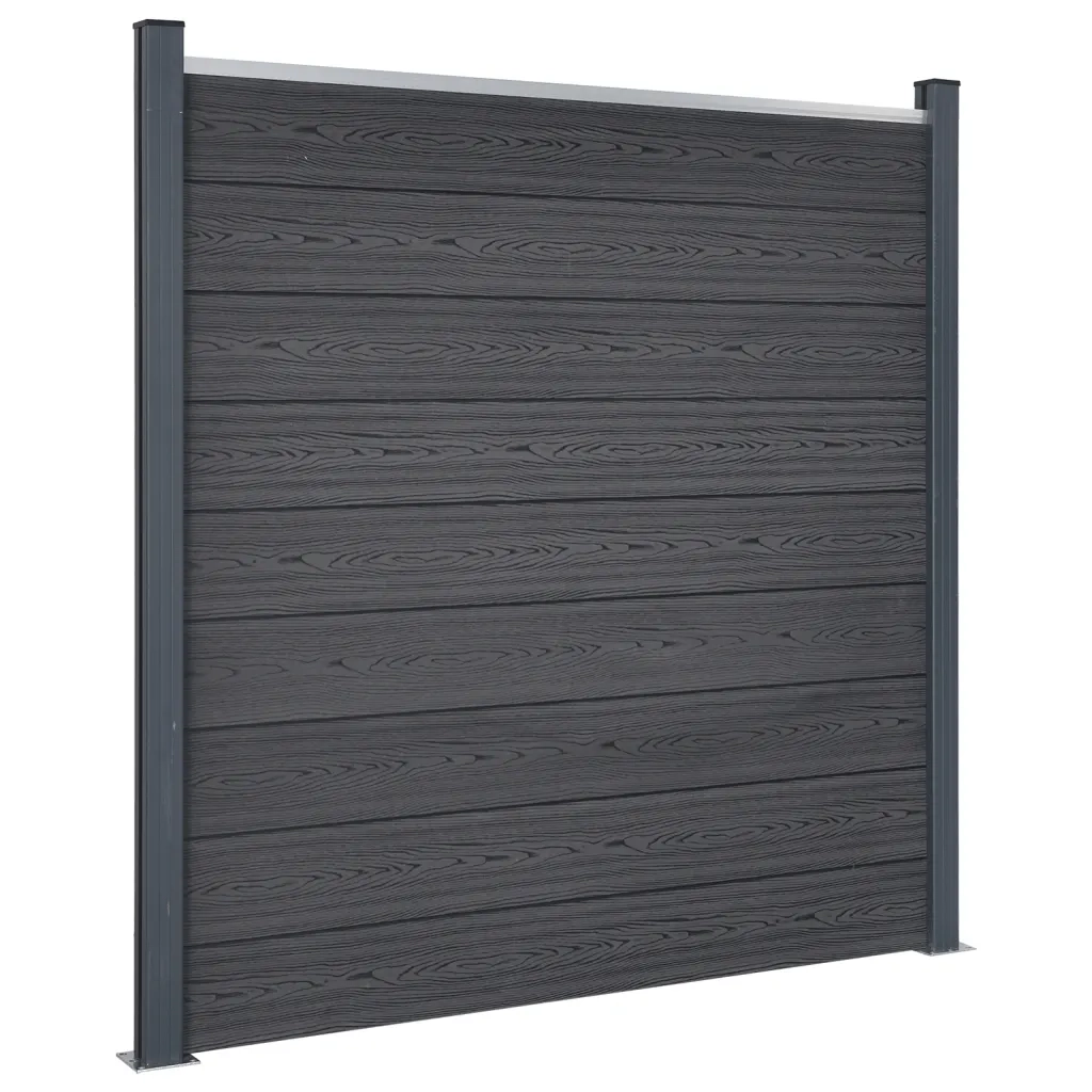 Set Pannello di Recinzione Grigio 526x186 cm in WPCcod mxl 83919
