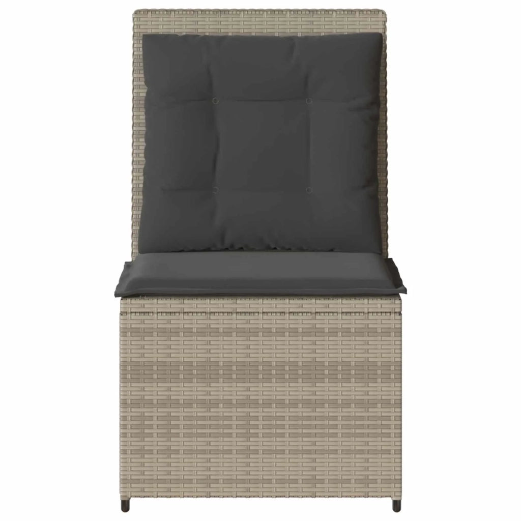 Divano da giardino con cuscino Grigio chiaro polyrattan 3394481