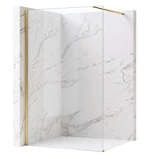 Parete Doccia Rea Flexi Transparent / Brush Gold 130