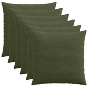 Federa 6 pcs HEERLEN Verde 60 x 60 cm corduroy 912630