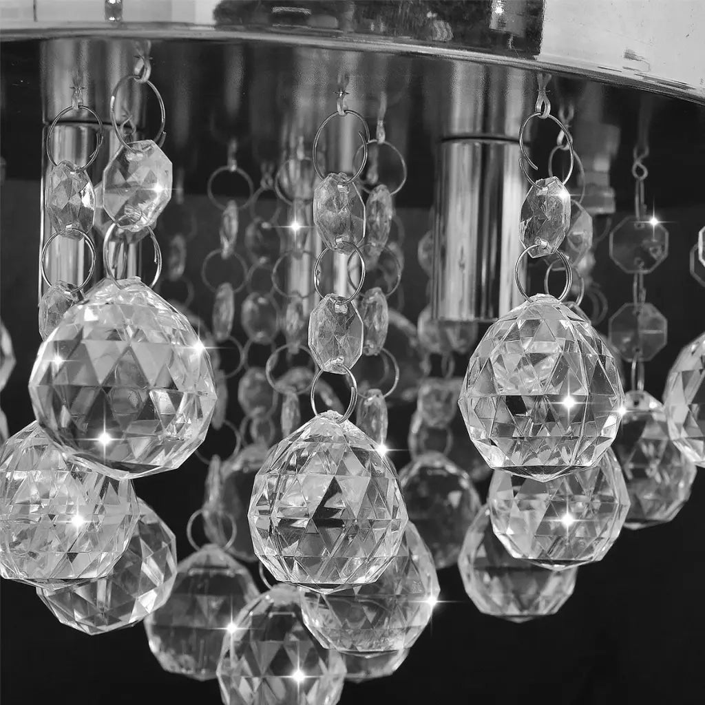 Lampada di Soffitto Pendente in Cristallo Lampadario Cromato CFW3381523