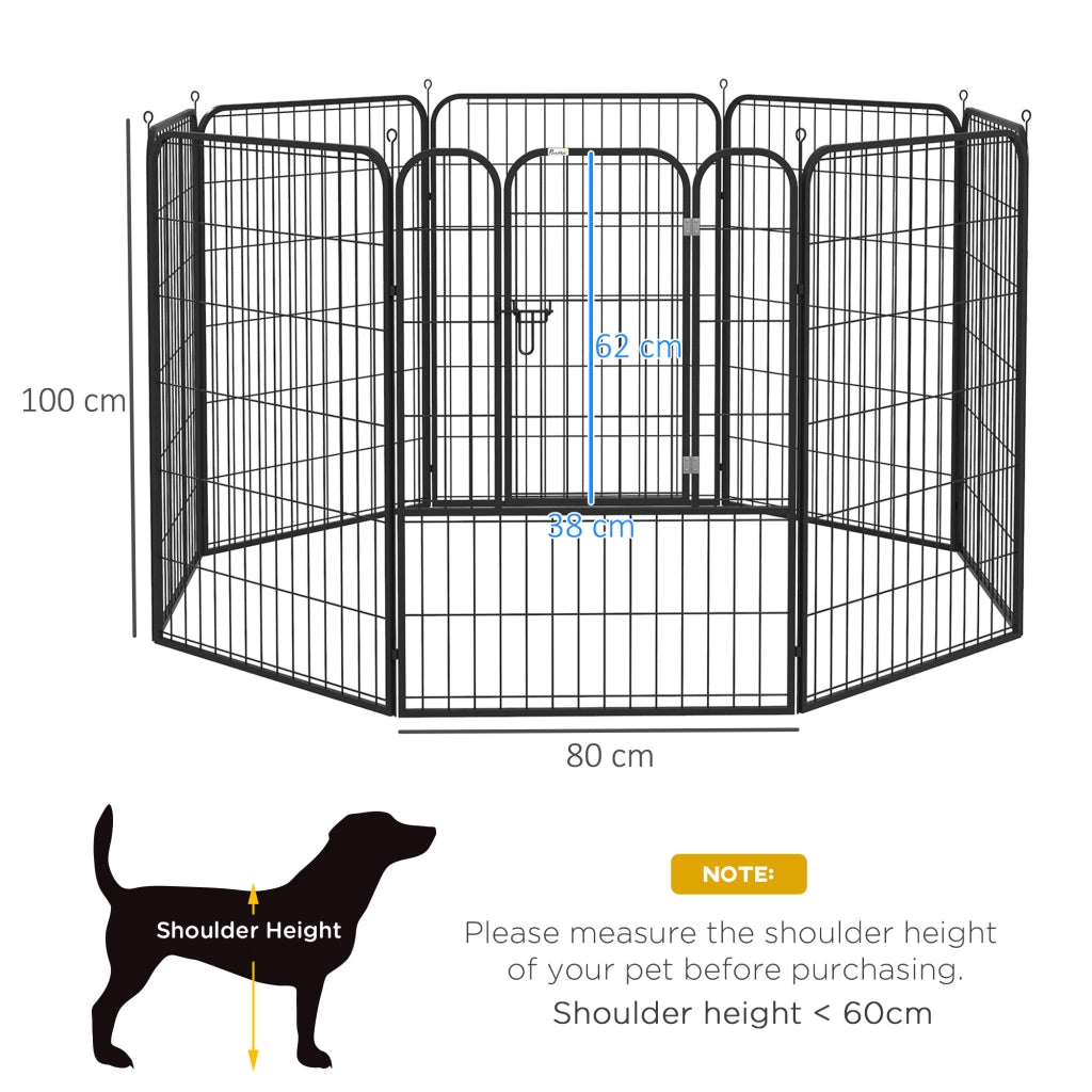 Recinto per Cani Modulabile ¨C zephmum ¨C Grigio 80x150x100 cm