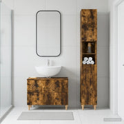 Set di Armadi da Bagno da 2 Pezzi ALKMAAR Rovere Fumo 3417509
