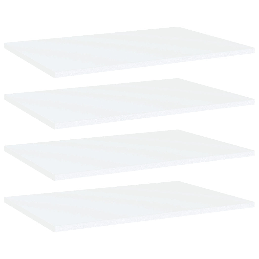 Ripiani per Libreria 4pz Bianchi 60x40x1,5 cm Legno Multistrato 805250