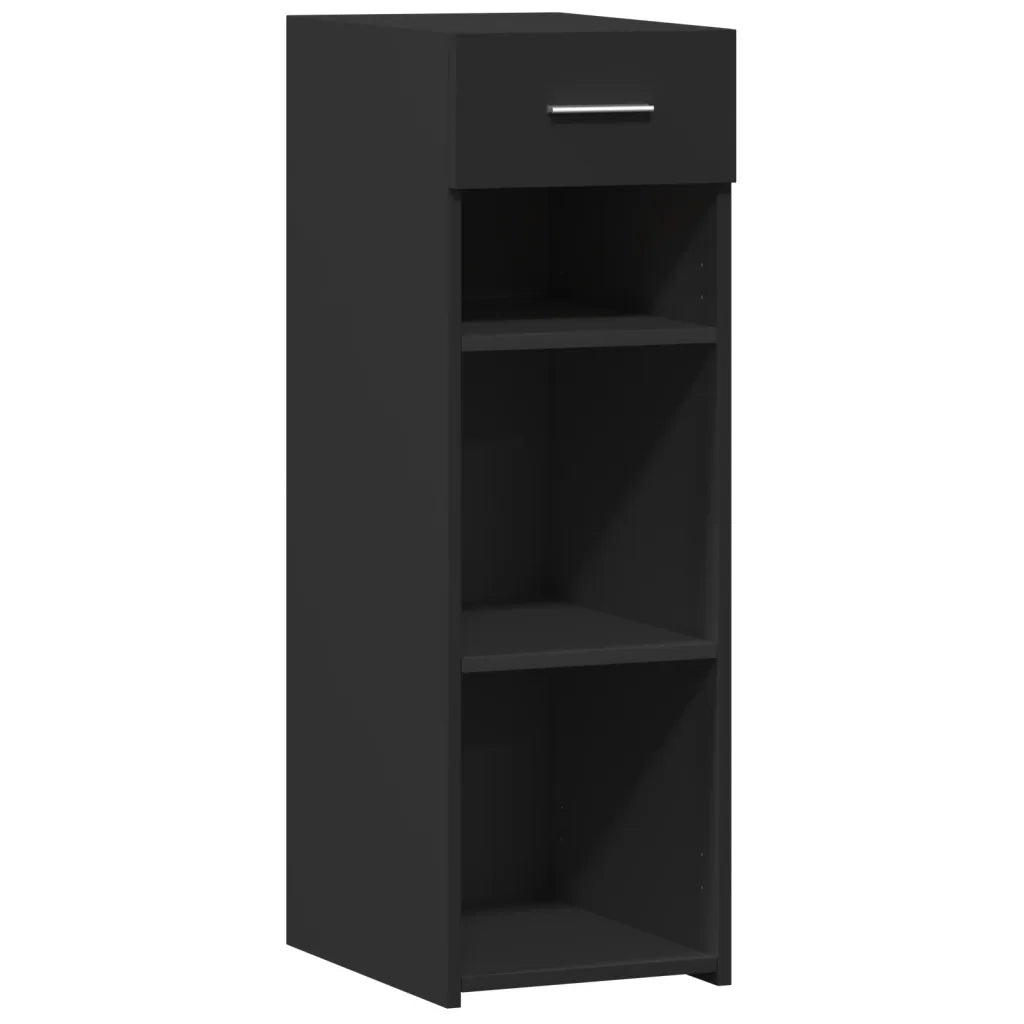 Credenza Nera 30x42,5x93 cm in Legno Multistrato 846307