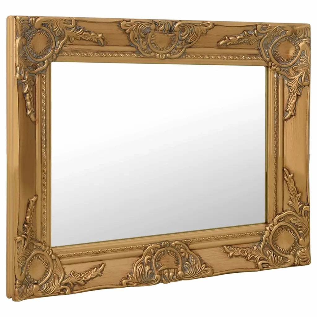 Specchio da Parete Stile Barocco-Specchio a Muro-Specchio Decorativo 50x40 cm Oro