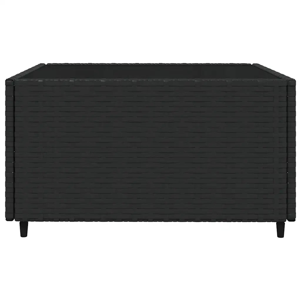 Set Divani da Giardino 3 pz con Cuscini Nero in Polyrattan 319739