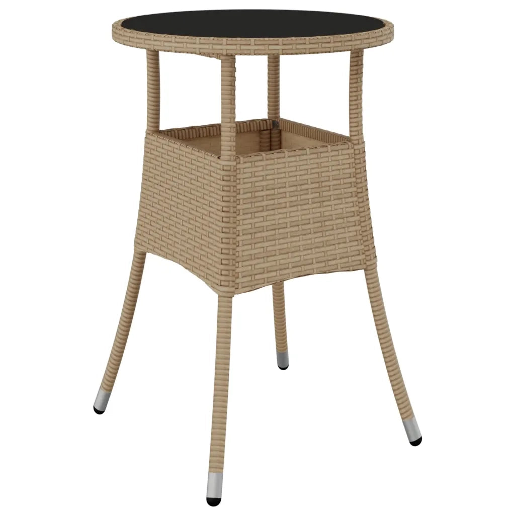 Set da Bistrò da Giardino 5 pz con Cuscini Beige in Polyrattan 3187421