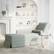 Sdraio con Capezzale e Bracciolo Destro Velluto Grigio Chiaro 4009782