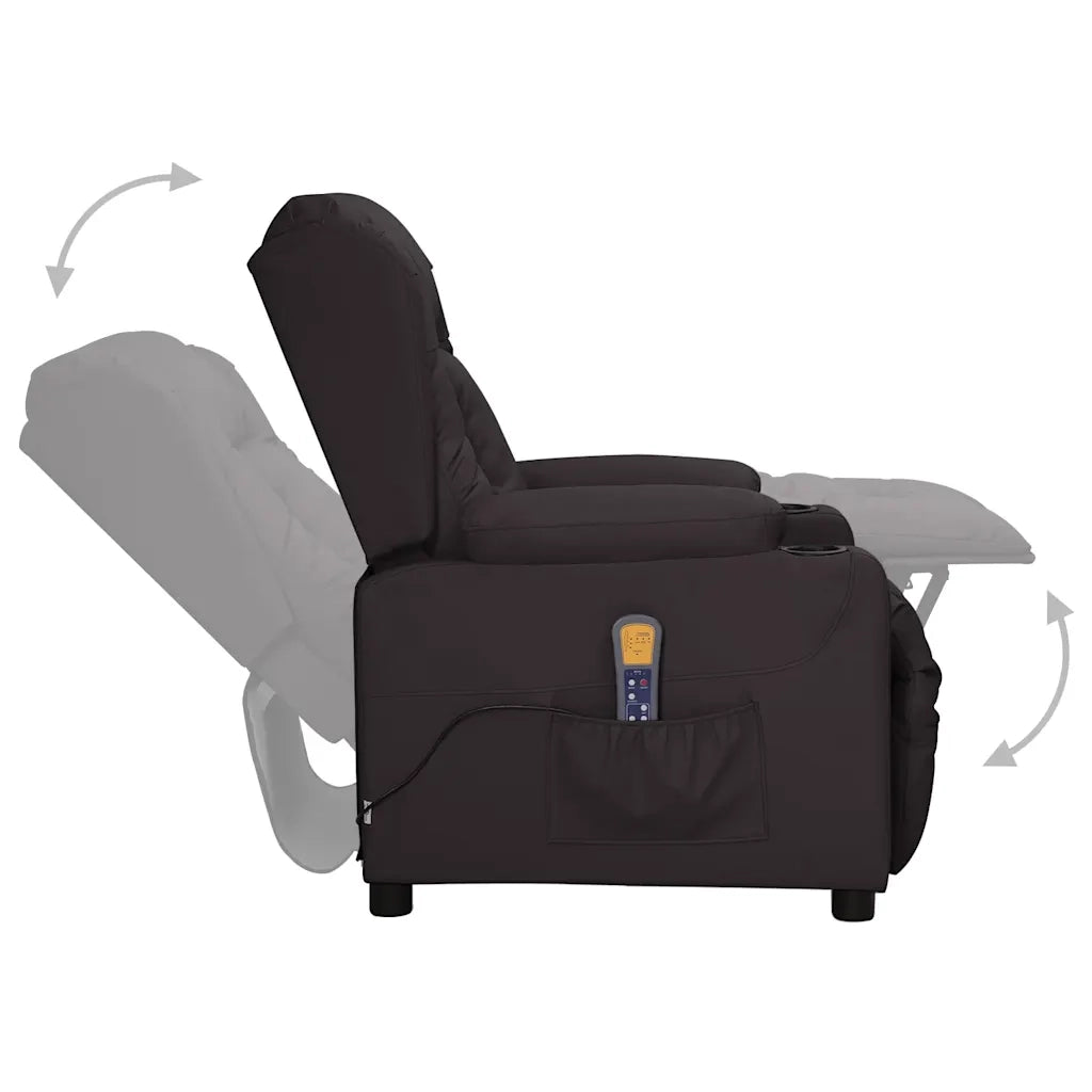 Poltrona Massaggiante Nera in Similpelle 339075
