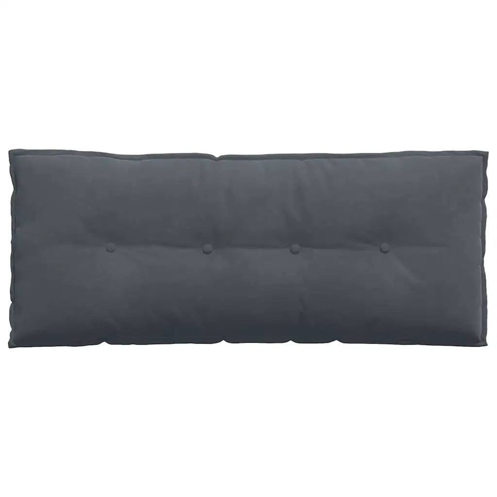 Cuscino per Schiena Grigio scuro 120 x 50 cm Tessuto in Cords 42014805