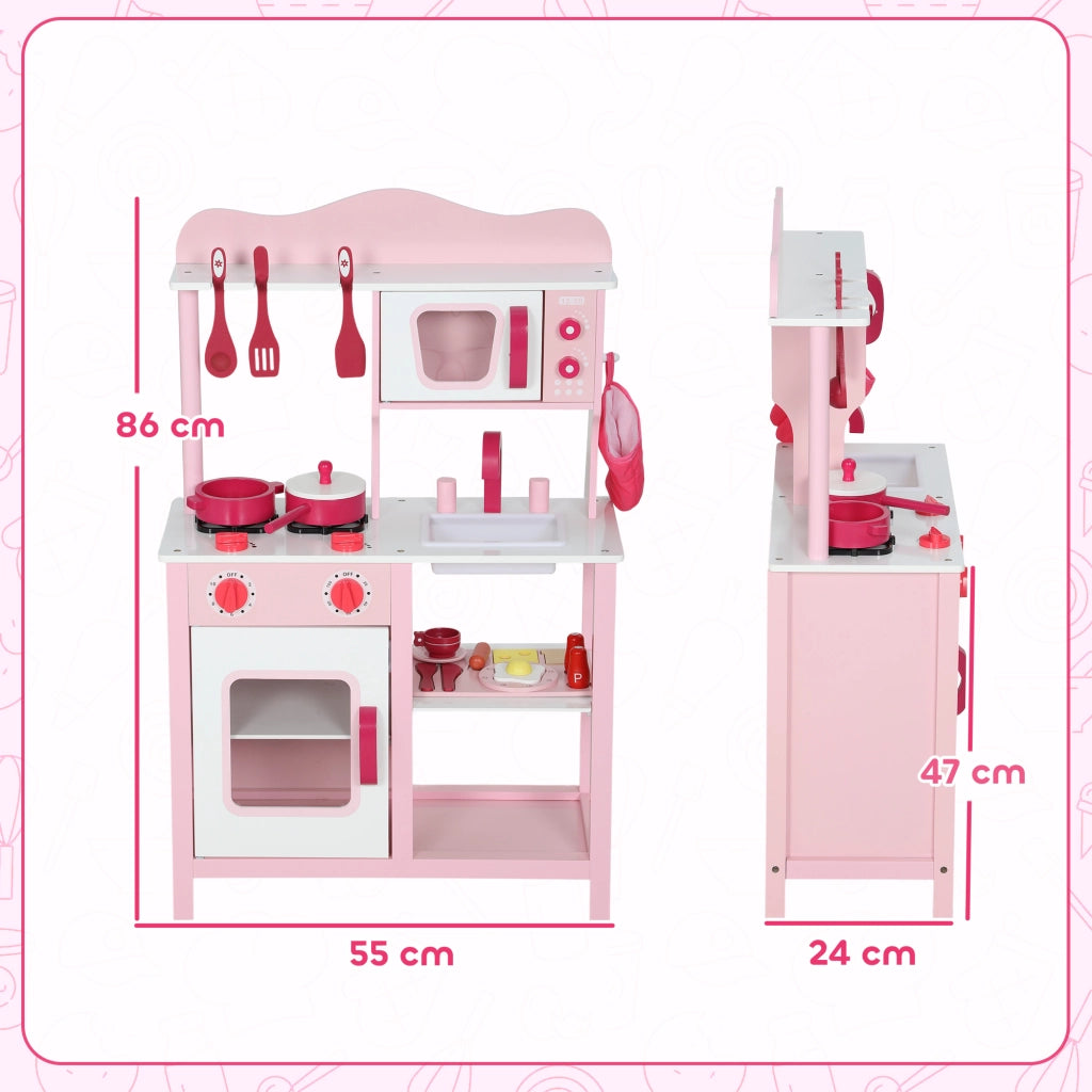 Cucina Giocattolo Bambini ¨C Minimal ¨C Rosa Legno