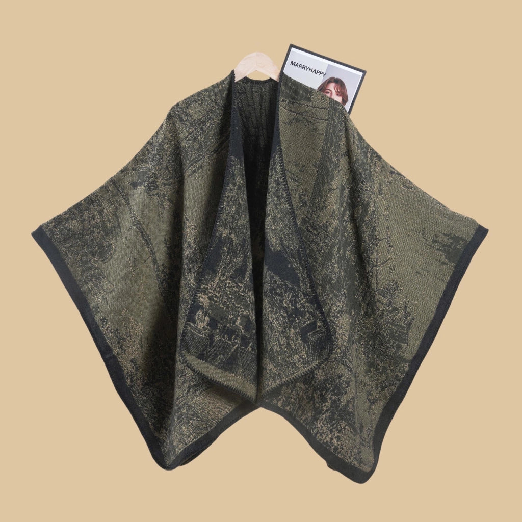 Sciarpa calda e spessa double face, scialle/mantella retr¨° da donna