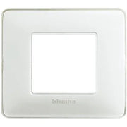 Placca Bticino Matix 2 moduli ghiaccio AM4802CBN