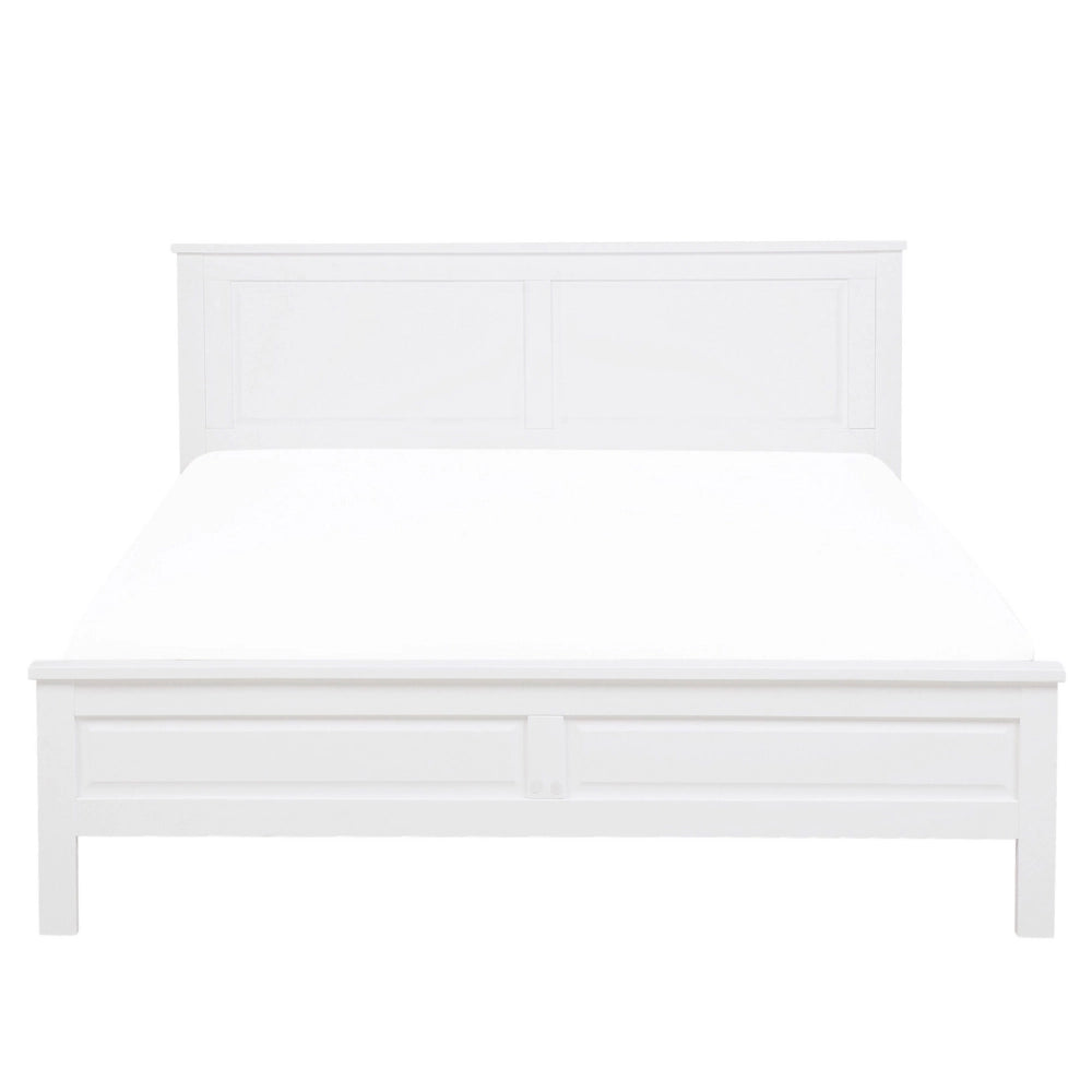 Letto in legno di pino bianco 160 x 200 cm in stile scandinavo
