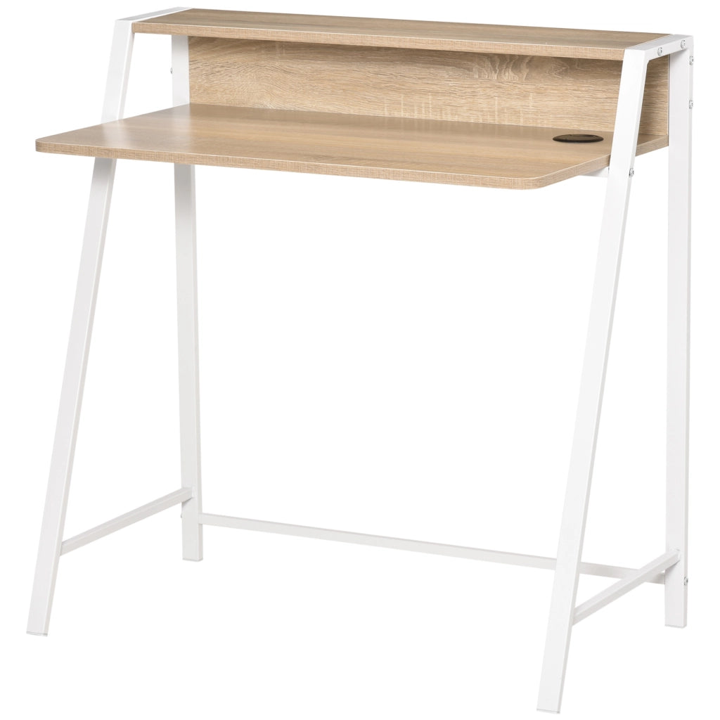 Scrivania per Computer ¨C zephmum ¨C Legno Quercia Bianco 84x45x85 cm