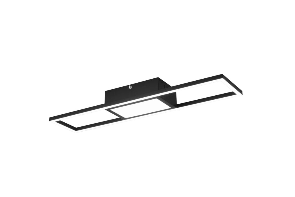 Plafoniera RL Rigido nera LED integrato 60cm 22W CCT