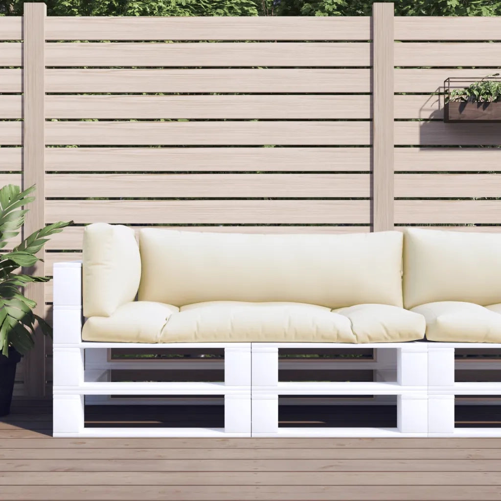 Cuscini per Pallet 3 pz Crema in Tessuto 360946
