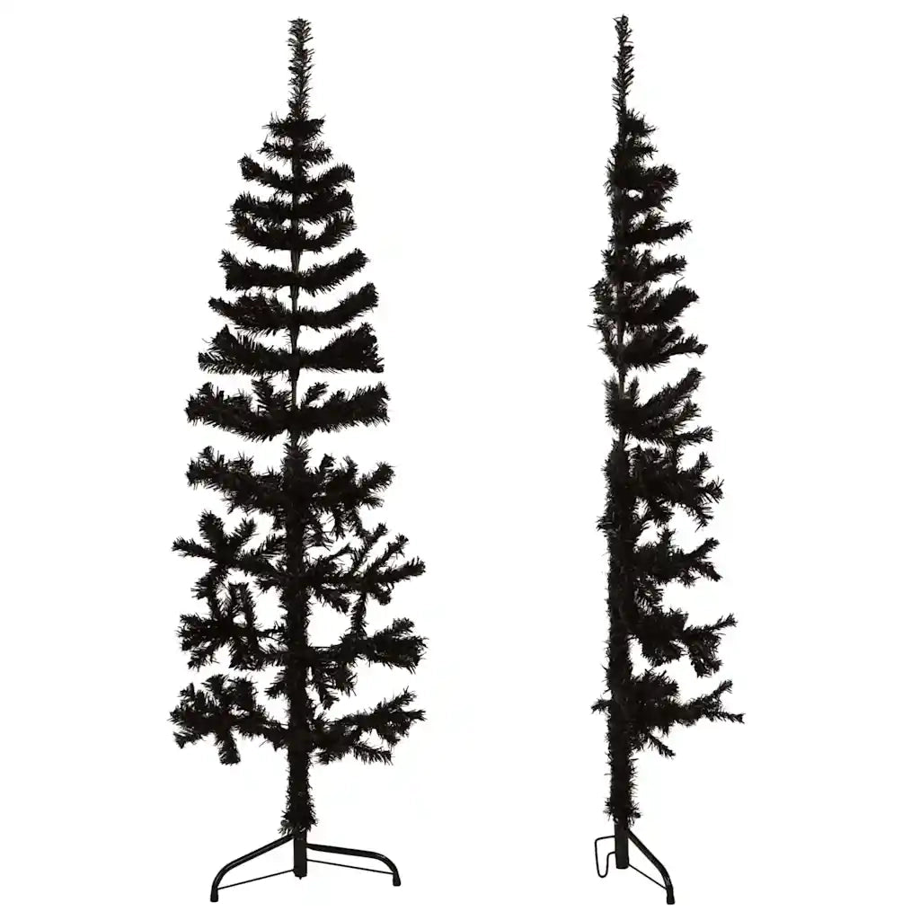 Albero Natale | Decorazioni natalizie Artificiale Sottile a Met¨¤ e Supporto Nero 120 cm