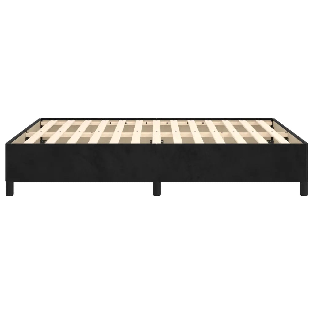Giroletto senza Materasso Nero 140x190 cm in Velluto 347320