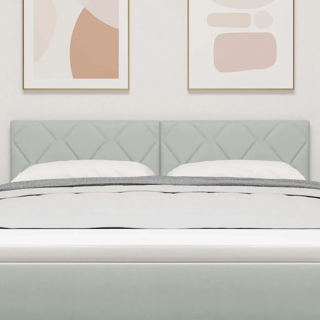 Testiera | Testata Grigio chiaro 144 cm Velluto
