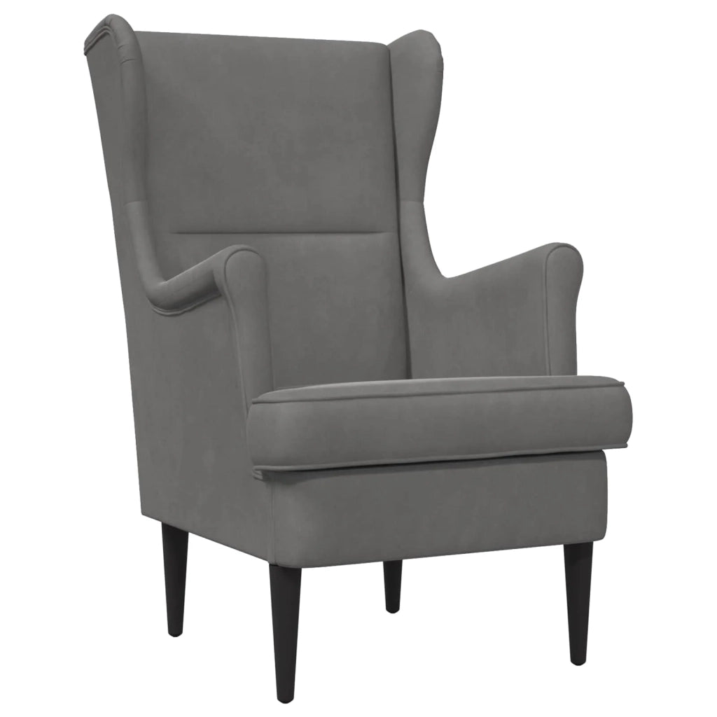 Poltrona | Sedia Relax Grigio Scuro Velluto