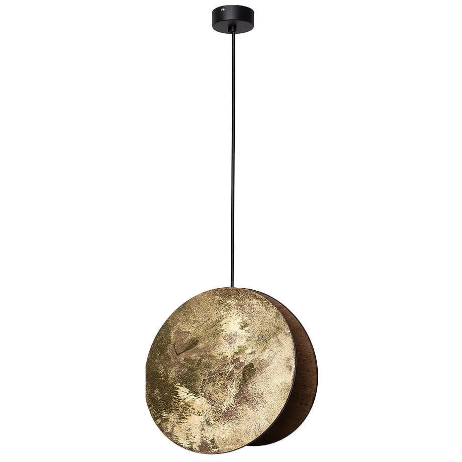 Lampada a sospensione Nowodvorski Wheel oro/nero Ø30 E27