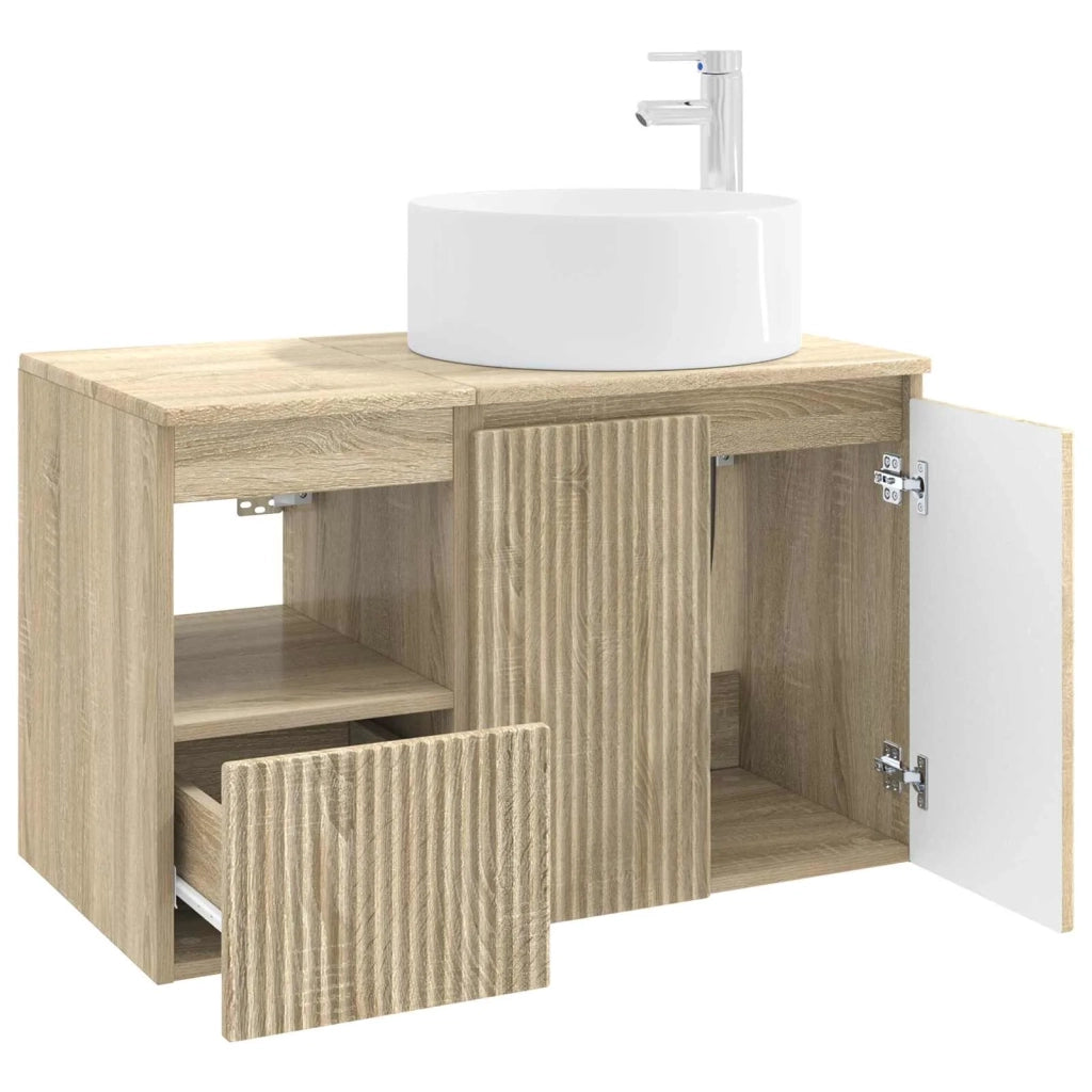 Set di mobili per il bagno 2 pz Rovere Sonoma 3404106