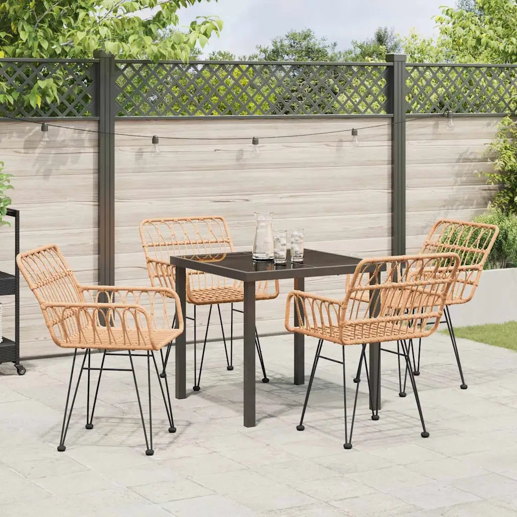 Set da Pranzo per Giardino 5 pcs Marrone 3379178
